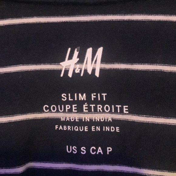 H&M Striped Polo - Slim Fit S - Picture 2 of 3